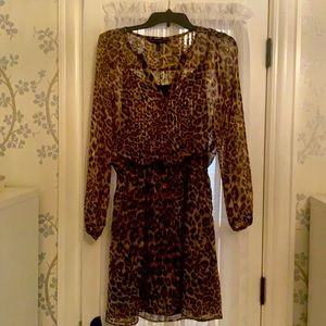 White House Black Market leopard dress